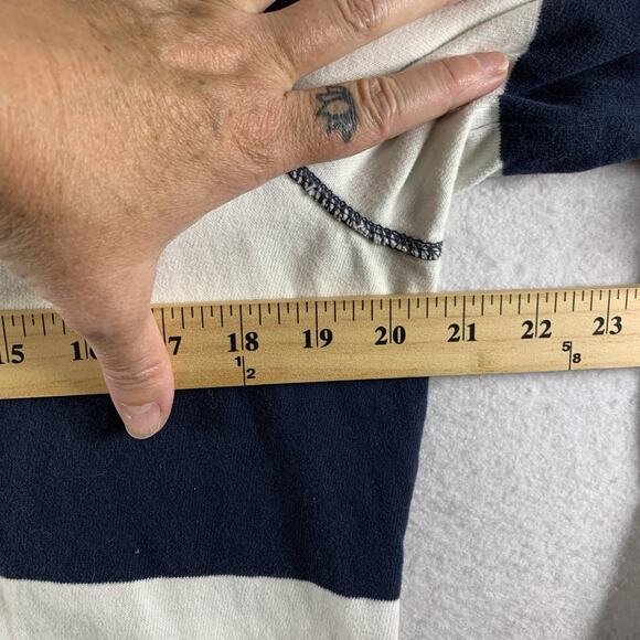 Abercrombie Fitch‎ Mens Muscle Stripped Knit Shirt Sz L Y2K Preppy Coastal Logo - Picture 6 of 14